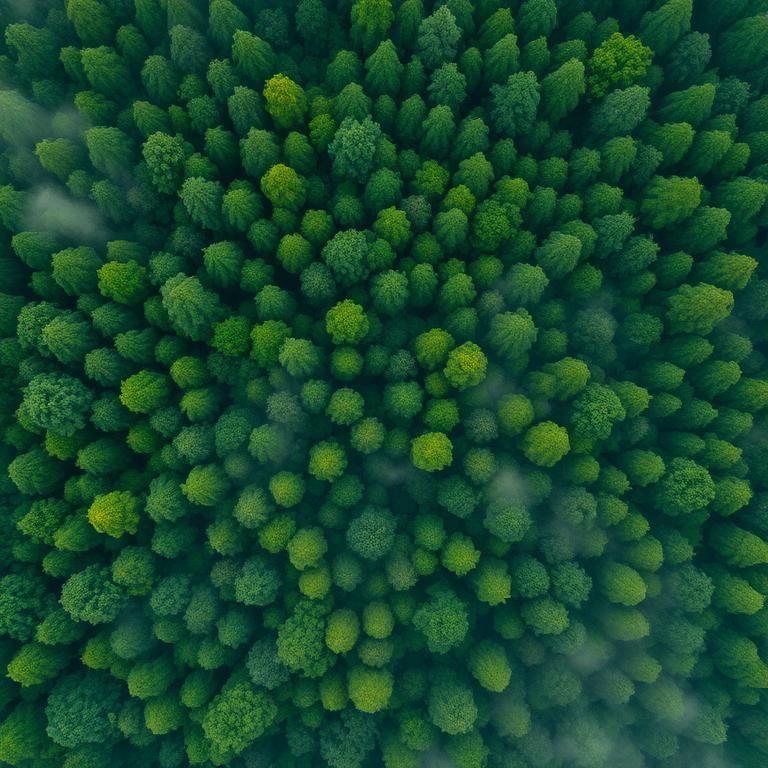 Aerial forest canopy