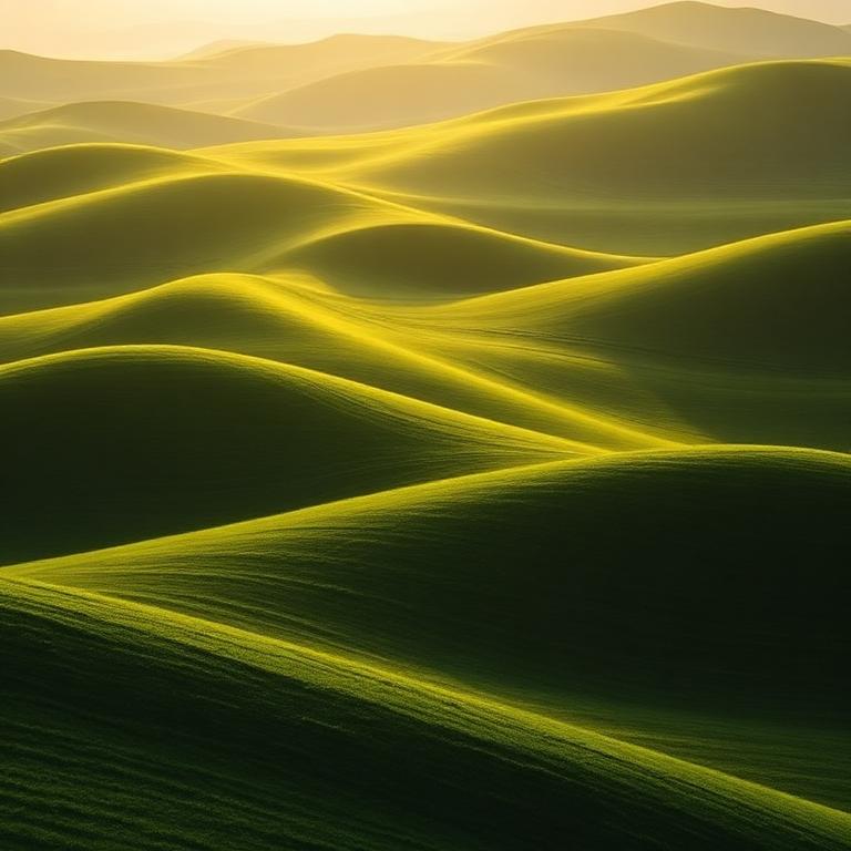 Rolling green hills